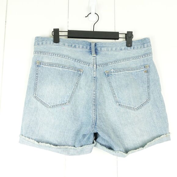 Madewell Denim Jean Shorts Womens Size 28 Distressed Rolled Cut Off Hem - Picture 9 of 14